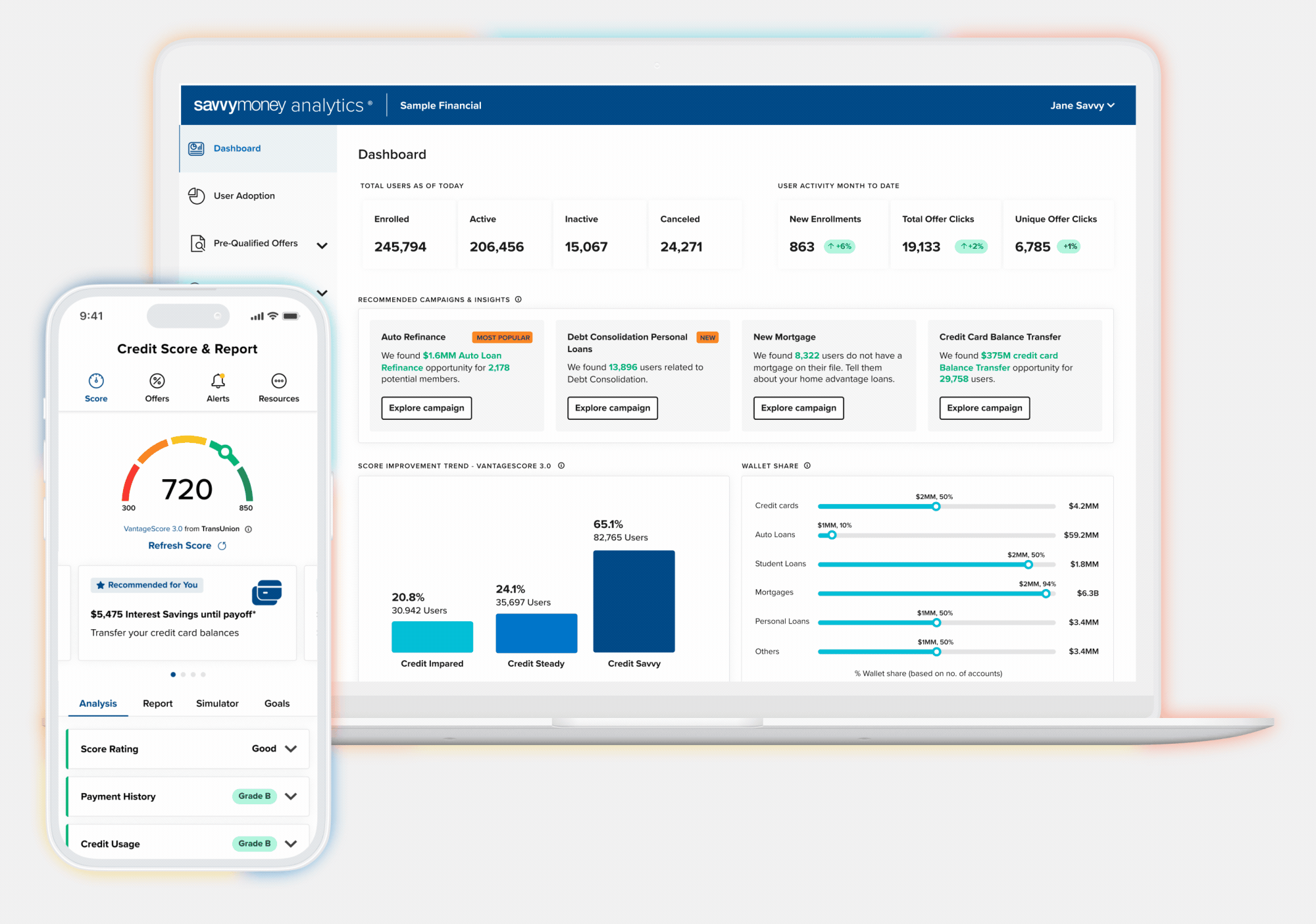 SavvyMoney iPhone Screen